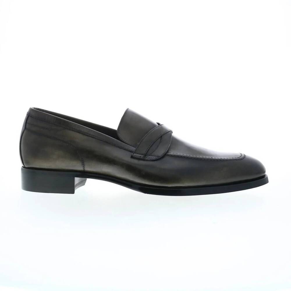 NEW SCARPE DI BIANCO men's manzoni sella leather loafer in dark bark